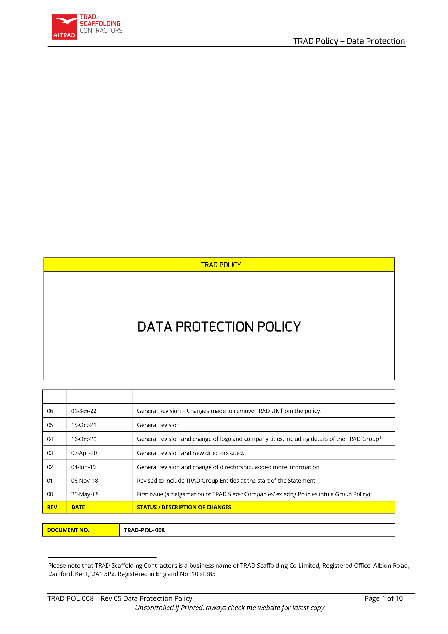 Data Protection Policy